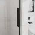 thumbnail image 2 of 60" W x 58" H Bathtub Door, Frameless Tub Sliding Shower Door, 1/4" (6mm) Thick Tempered Clear Glass with Easy-clean Coating, Stainless Steel Hardware, Matte Black, 2 of 8