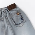 thumbnail image 6 of Kids Boy Jean Shorts Classic Wide Leg Jorts with Pockets Boy Shorts Size 8-10 Years, 6 of 6