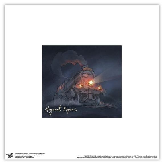 Gallery Pops Harry Potter - Glimmer Hogwarts Express Wall Art, Unframed Version, 12" x 12"