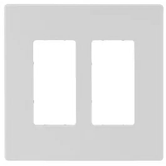 1PC Eaton Wiring Devices PJS262W Screwless Wallplate 2 Gang Rocker White