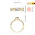 thumbnail image 3 of ANGARA Natural Diamond Crossover Engagement Ring in 14K Yellow Gold for Women (Size-4.8mm| Color-I-J| Clarity-I1-I2) | April Birthstone, Anniversary, Jewelry Gift for Women | Natural Diamond Ring, 3 of 7