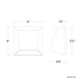 thumbnail image 7 of WAC Lighting Atlantis 6" LED 3000K Aluminum Indoor/Outdoor Wall Light in Black, 7 of 7