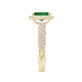 thumbnail image 3 of ANGARA Cushion Rectangular Lab Grown Emerald Engagement Ring for Women in 14K Yellow Gold (Size-8x6mm) | May Birthstone, Anniversary, Jewelry Gift for Women | Lab-Grown Emerald Ring, 3 of 8