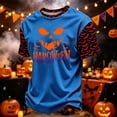 thumbnail image 2 of DORKASM Mens Halloween Shirts Short Sleeve Ghost Graphic Comfy Pullover Round Neck Spooky Skeleton 2026 Tshirt Funny Print Vacation Causal Blouse Blue S, 2 of 7