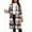 Pink, variant on 2025 Women's Plus Size Long Flannel Plaid Shacket Jacket Oversized Button Down Coats Shirts with Pockets