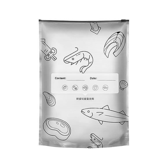 Hearth & Gear Reusable Aluminum Sealable Storage – Durable Leakproof Reusable Stand Up Sealable With Label And Zip Lock Vacuum Zipper Pouches For Vegetable Fruit Meat Jar Key Small Food Containers