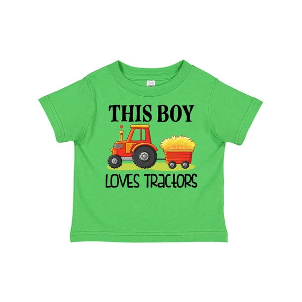 INKtastic Farming Cute Boy Loves Tractors Toddler TShirt Walmart