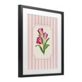 thumbnail image 2 of Stupell Industries French Country Magenta Tulips over Stripes Black Framed Print Under Glass, 13 x 16, by Diane Neukirch, 2 of 8