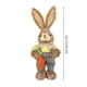 thumbnail image 2 of Easter Bunny Decor Easter Straw Bunny Figurine, 14" Rabbit Statue with Carrots Outdoor Porch Decorations, Straw Standing Bunnies Figurine, Spring Decorations for Home Farm (E), 2 of 6