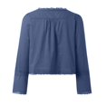 thumbnail image 4 of EDFBUYKRS Womens Long Sleeve Shirts, Casual Crewneck Tunic Tops for Womens Fall, Basic Tees for Women Loose Fit L, 4 of 5