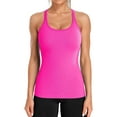 thumbnail image 1 of Charmo Women's Ribbed Camisole Workout Tank Tops with Built in Bra Basic Undershirt, 1 of 6