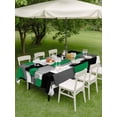 thumbnail image 4 of Outdoor Tablecloth with Umbrella Hole for Patio/Picnic/Party/Camping, Modern Green Grey Waterproof Table Cloth Rectangle Table Cover Washable, Abstract Geometric Color Blocks (60"x 102"), 4 of 8