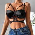 thumbnail image 2 of Women's Summer Lace Camisole Strappy Plain V Neck Sleeveless Spaghetti Straps Vest Bralette Cami Crop Top, 2 of 7