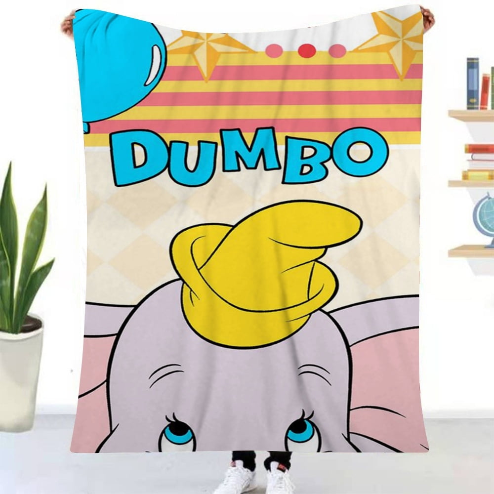 Disney movie Dumbo Blanket,Flannel Blankets for Beds Sofa