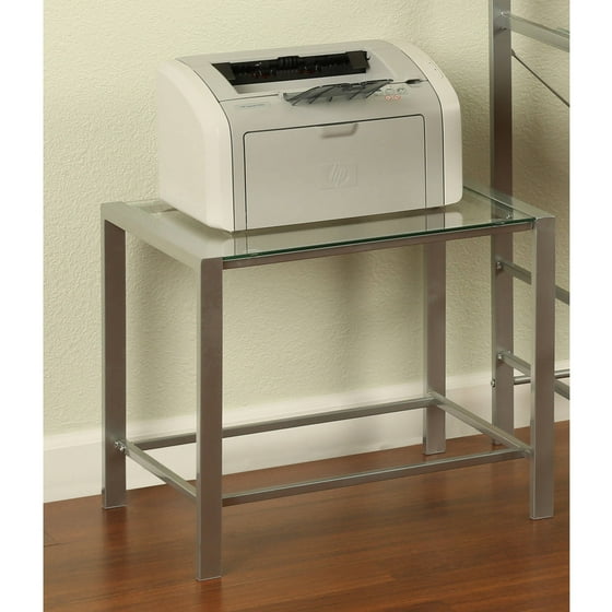 Mainstays GlassTop Printer Stand, Clear Glass