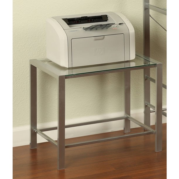 Mainstays GlassTop Printer Stand, Clear Glass