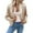 Beige, variant on Duoif Womens Jacket Ladies' Pure Color Stitching Thin Fashionable Outerwear Slim Fitting Casual Jacket Top Jackets for Women Beige L