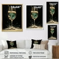 thumbnail image 4 of Designart "Gilded Green Champagne Fantasy" Champagne Floater Framed Canvas Wall Art, 4 of 5