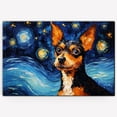 thumbnail image 3 of Toy Fox Terrier Dog Canvas Van Gogh Starry Night Wall Art Gifts Canvas Wall Art Frame Music Artist Customized Canvas Framed Photo Art Work For The Bedroom(Gifts For Dog Lover ), 3 of 6