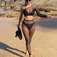 thumbnail image 6 of Levmjia Women's Lingerie Set Lace Bikini Long Sleeve Bodysuit All Seasons Comfortable Polyester Two Piece Outfit for Home Date Night, 6 of 6