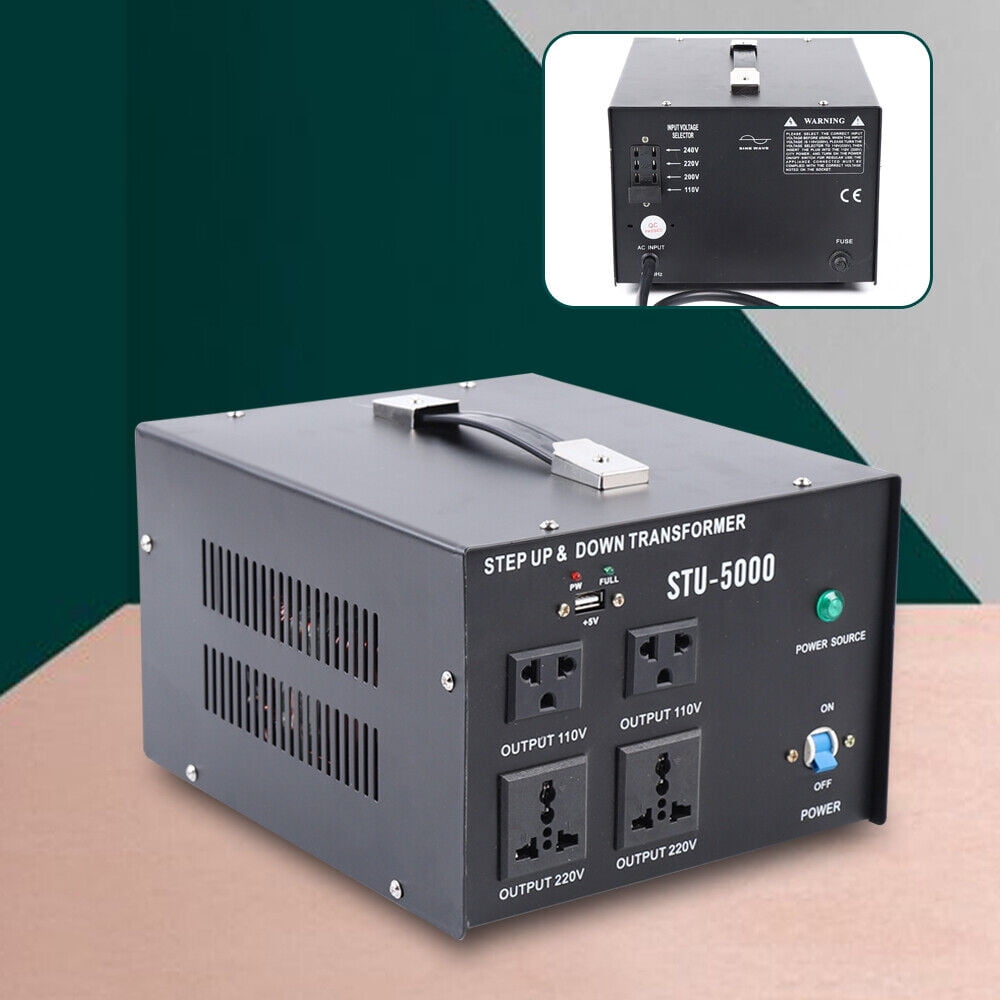 Denest 5000 Watts Voltage Transformer Step up And down 110 to/from 220 V Power Converter +USB