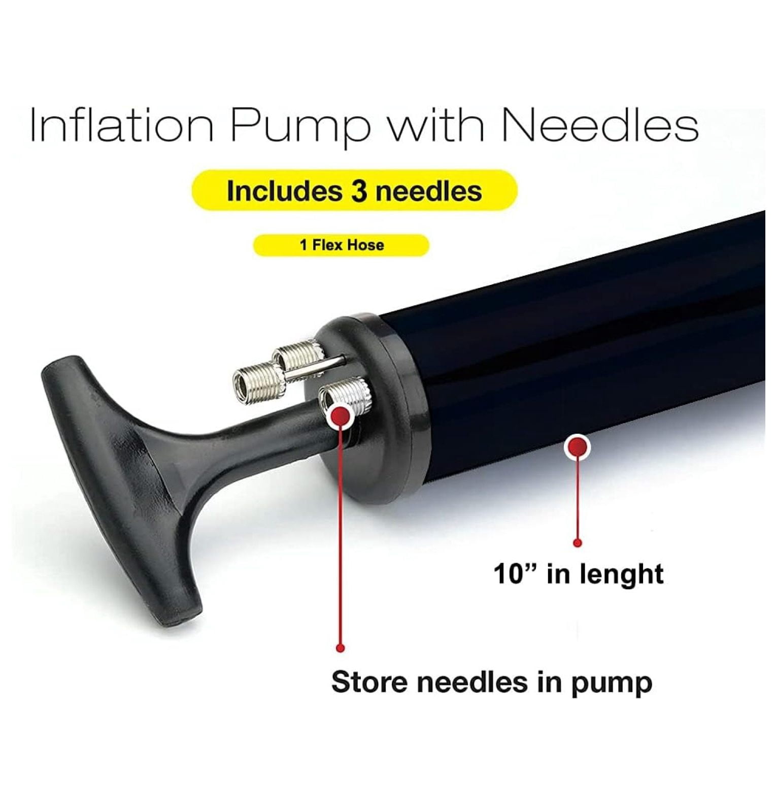 (12 Pack) Ball Pumps W/Needles - Bulk Wholesale Soccer Balls & Sports