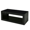 thumbnail image 6 of Modern LED Coffee Table, High Glossy Rectangle Coffee End Table with 16 Colors LED Lights, One Open Storage Space for Living Room 21AAB, 6 of 9