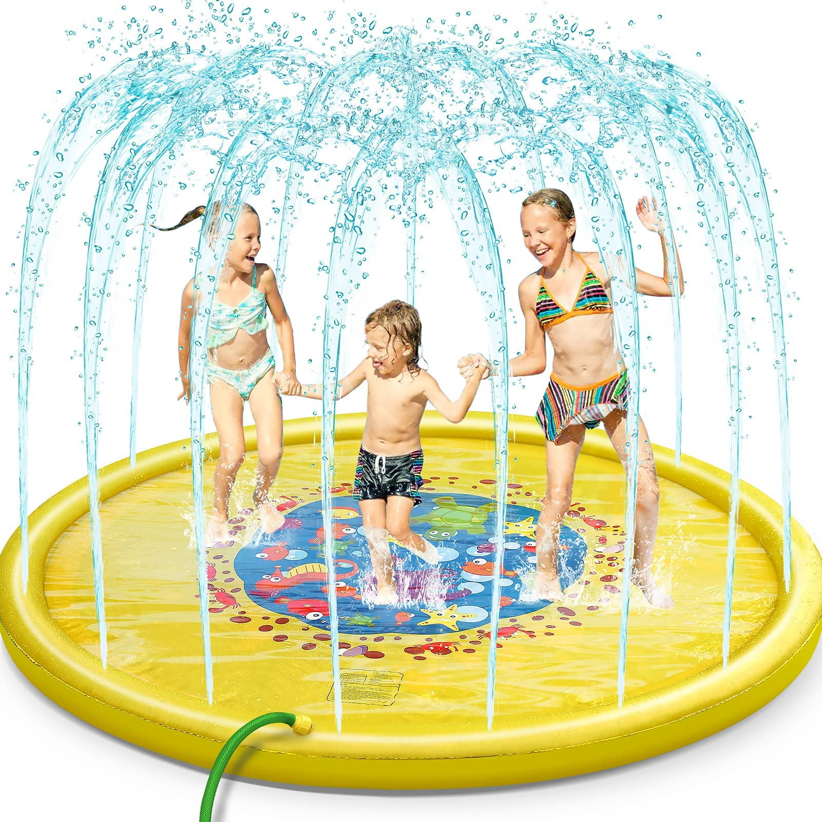 Baby Kids Pool Splash Pad Sprinkle Play Mat Family Summer Party Toy 38 Inch 