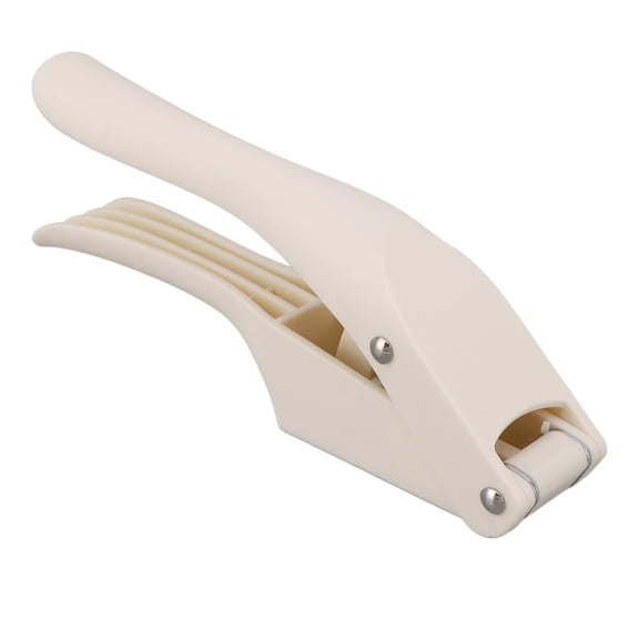 BOKYAN 2-in-1 Garlic Press & Mincer – Compact White PP Tool for Slicing & Crushing Garlic, Versatile Kitchen Gadget