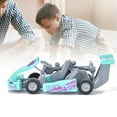 thumbnail image 4 of Modelo de coche de aleación a escala 1:32, coche de carreras de Go-Kart alto, modelo de juguete extraíble, verde claro, 4 of 9