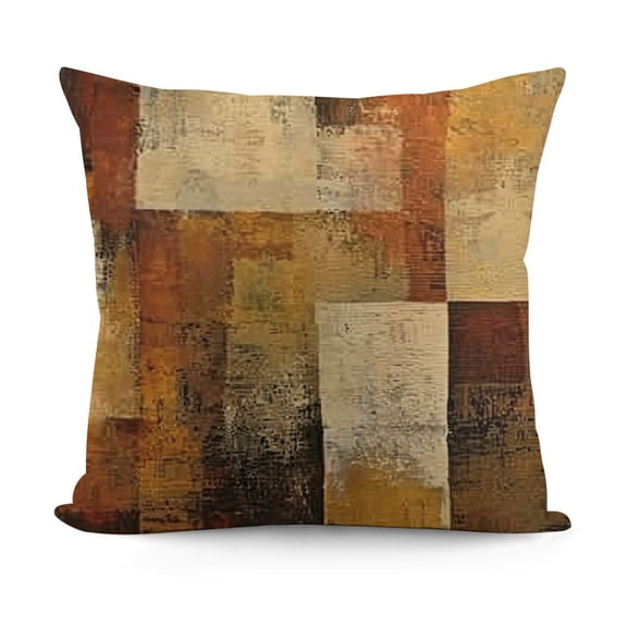 YINGXI Pillow Covers Rust Art Painting Decorative Throw Pillowcase Modern Square Couch Cushion Cover for Living Room Sofa Accent Home Decor 12x12in