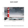 thumbnail image 2 of Placemats Set of 4, 3d Lighthouse in the Surf Place mats for Dining Table Indoor/Outdoor, Cute Heat Resistant Washable Table Mats(18" x 12"), 2 of 8