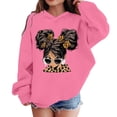 thumbnail image 6 of Little Girls Pullover Hoodie Sweatshirt Long Sleeved Printed Hooded Jacket Outerwear Cozy Pullover Sweatshirt Top Size 6-7T , Pink, 6 of 6