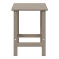 thumbnail image 3 of WestinTrends Outdoor Side Table, All Weather Poly Lumber Adirondack Small Patio Table Square End Table for Pool Balcony Deck Porch Lawn Backyard, Weathered Wood, 3 of 16