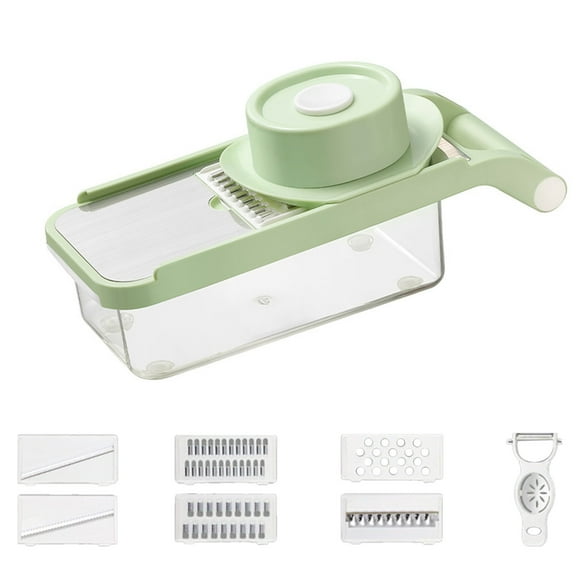 Cortador de verduras, trituradora de verduras Manual multifuncional de alta eficiencia con 6 cuchillas para cocina