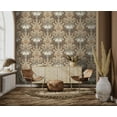 thumbnail image 3 of Taupe Tiger Chinese Inspired Textured Wallpaper R8411, 3 of 4