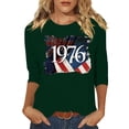 thumbnail image 3 of Lumosvexa Women Plain Short Shirt Sleeved Tops Womens Casual T-Shirt Crew Neck T-Shirt Green Size L, 3 of 5