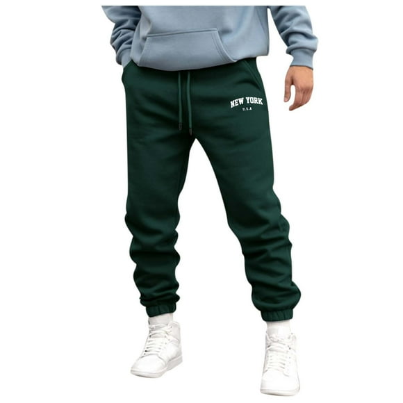 OJinShaWanO Petite Pants Mens Autumn and Winter High Street Fashion Leisure Loose Sports Outdoor Running Sweater Pants Trousers Pants