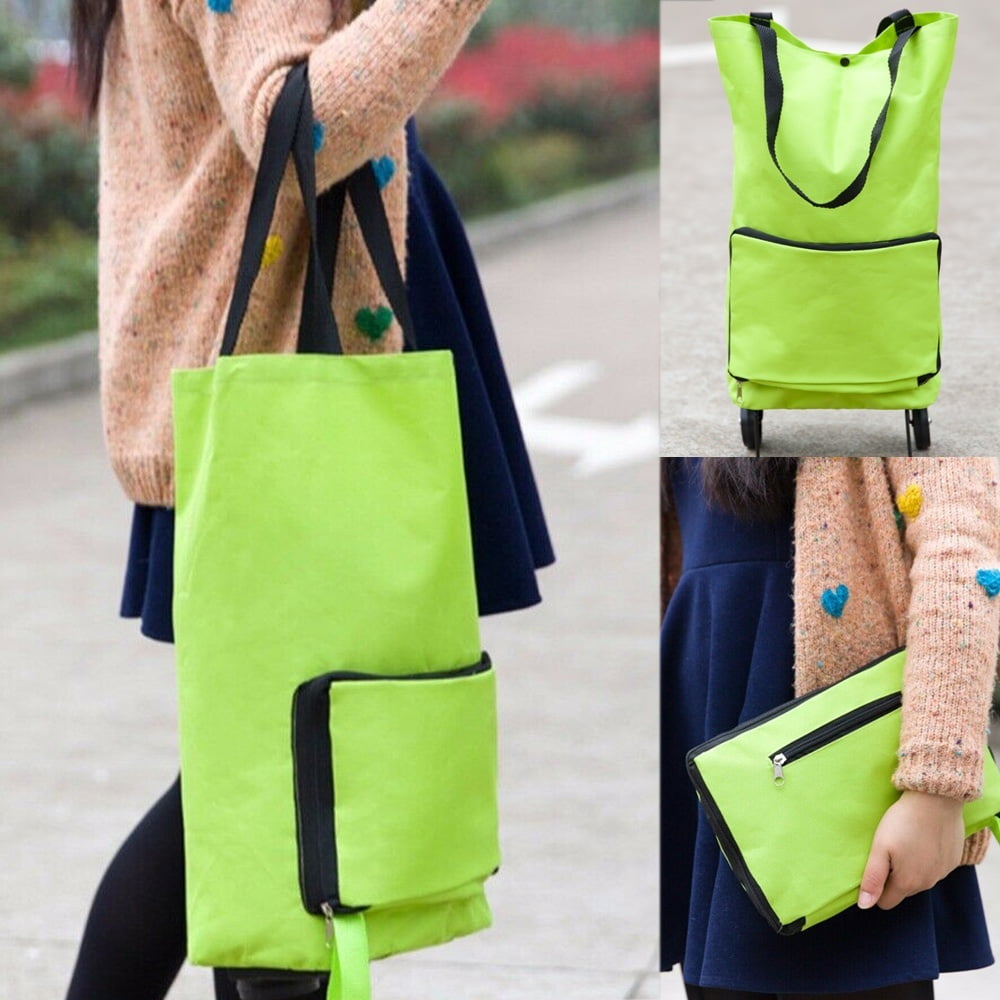 green trolley bag