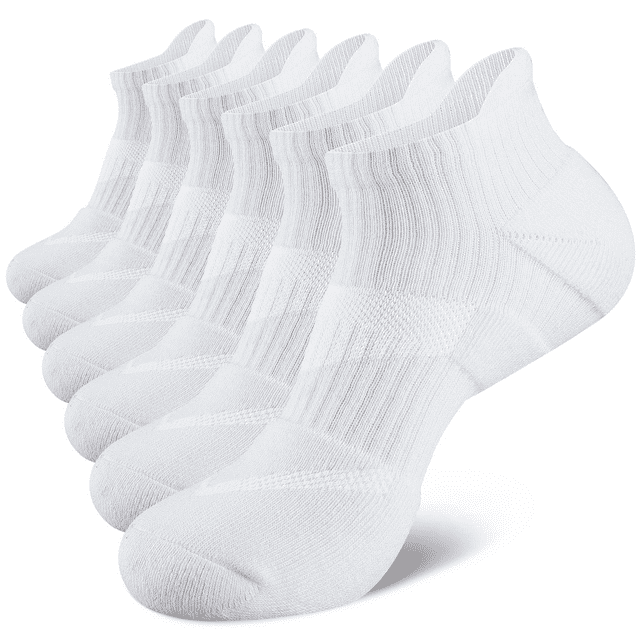 COOPLUS Womens Cotton Ankle Socks Performance Cushion Socks Breathable ...
