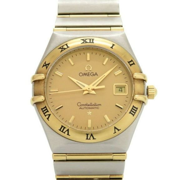 Pre-Owned Omega Constellation Full Bar 1292.10 SS Gold Watch Automatic 0038OMEGA (Good)