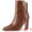 Brown, variant on DARING DIVA Women's Pointy Toe Block High Heels Ankle Boots Brown 7
