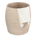 thumbnail image 4 of Kouboo Laguna Rattan Beehive Hamper With Liner, Removable Cotton Liner, Laundry, Bathroom, Kids Room, Nursery, Hamper With Lid, White Wash, 4 of 5