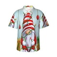 thumbnail image 2 of Yiaed Funny Christmas Gnome Print Hawaiian Shirt for Men Short Sleeve Button Down Shirts Beach Shirts for Men-Small, 2 of 5