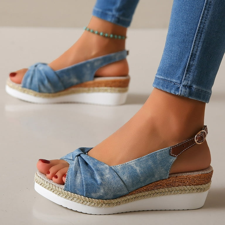 BLTIBY Orthopedic Sandals for Women,Womens Espadrilles Wedge