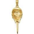 thumbnail image 5 of 14K Yellow Gold Polished Moveable Horseshoe Crab Pendant (38 X 13) Made In Peru c2587, 5 of 6