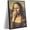 Mona Lisa 01, variant on Humor Mona Lisa Bathroom Canvas Wall Art, Funny Mona Lisa with Toilet Paper Rolls Poster, for Guest Room Restroom 24x36in Black Aluminum Frame