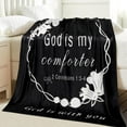 thumbnail image 2 of XZYG God is My Comforter Blanket Scripture Blanket with Healing Caring Faith Prayer Religious Gifts for Women Christian Bible Verse Throw Blanket(40*50inch), 2 of 6