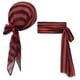 thumbnail image 1 of Halloween costume party cosplay Caribbean female male pirate adult Jack Captain triangular headscarf belt, 1 of 5