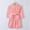 Pink, variant on workcargo Juniors' Hooded Bathrobe - Pink, Free Size, 100% Polyester Soft Machine-Washable Robe with Bunny Ears, Belt & Pockets for Post-Bath/Home Leisure